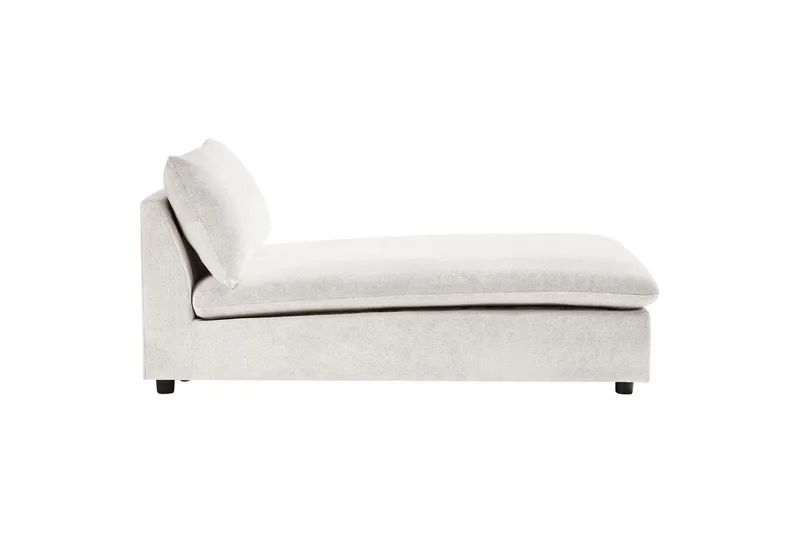 Schäslong Beliani Vizille Beige White - Hvit - Møbler - Sofaer - Modulsofaer - Øvrige moduler til modulsofa