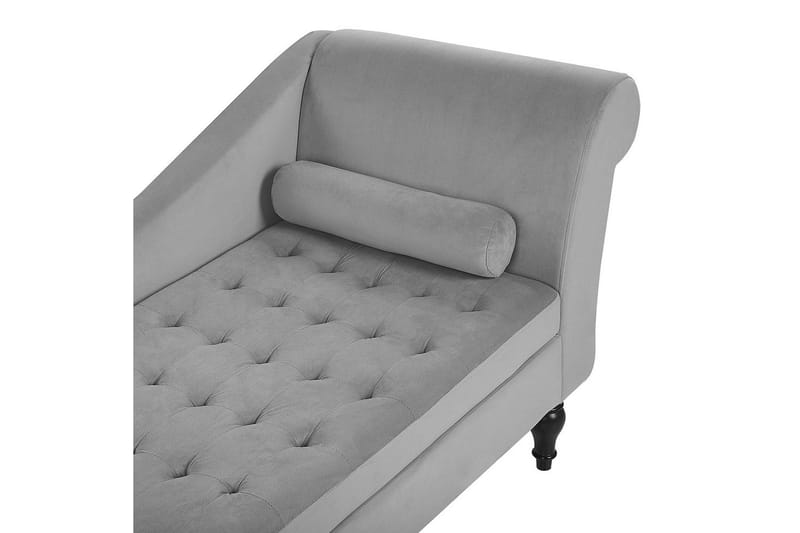 Schäslong Beliani Pessac Beige, svart, Högervänd Light grey Right-faced - Møbler - Sofaer - Modulsofaer - Øvrige moduler til modulsofa