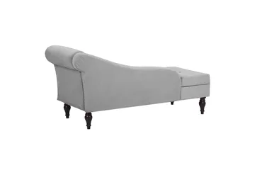 Schäslong Beliani Pessac Beige, svart, Högervänd Light grey Right-faced - Møbler - Sofaer - Modulsofaer - Øvrige moduler til modulsofa