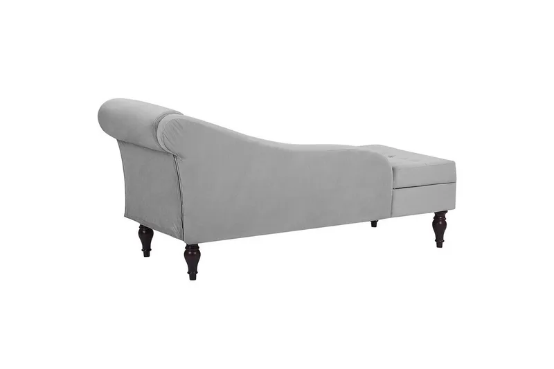 Schäslong Beliani Pessac Beige, svart, Högervänd Light grey Right-faced - Møbler - Sofaer - Modulsofaer - Øvrige moduler til modulsofa