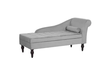Schäslong Beliani Pessac Beige, svart, Högervänd Light grey Right-faced - Møbler - Sofaer - Modulsofaer - Øvrige moduler til modulsofa
