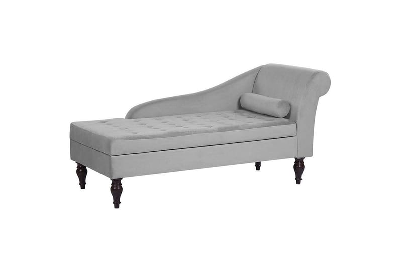 Schäslong Beliani Pessac Beige, svart, Högervänd Light grey Right-faced - Møbler - Sofaer - Modulsofaer - Øvrige moduler til modulsofa
