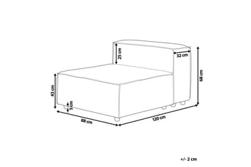 Sittsektion Beliani Ardal Beige, svart, Polyester Green - Grønn - Møbler - Sofaer - Modulsofaer - Midtmodul