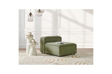 Sittsektion Beliani Ardal Beige, svart, Polyester Green - Grønn - Møbler - Sofaer - Modulsofaer - Midtmodul