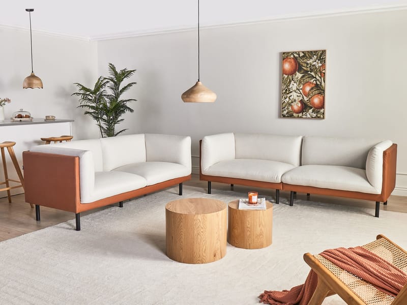 Sofagruppe Vorgod Stoff - Off-White - Møbler - Sofaer - Sofagrupper