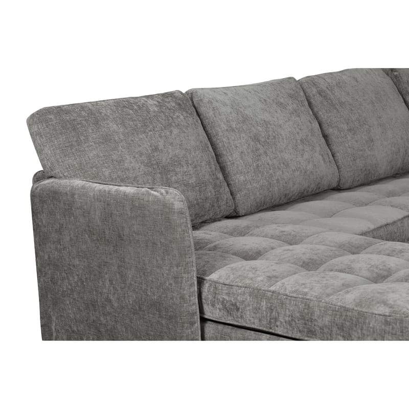 U-formet sofa Loft24 Lindhus Grå Chenille - Grå - Møbler - Sofaer - Modulsofaer - Komplett modulsofa