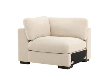 Venstremodul Salerno i stoff - Beige - Møbler - Sofaer - Modulsofaer - Hjørnemodul