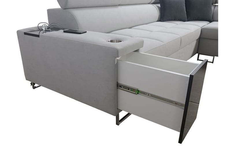 Morenia Sovesofa m. Sjeselong L-formet - Møbler - Sofaer - Fløyelssofaer
