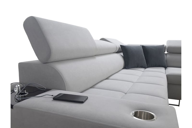 Morenia Sovesofa m. Sjeselong L-formet - Møbler - Sofaer - Fløyelssofaer