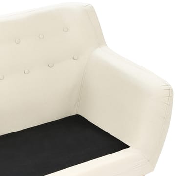 Motala 3-seter Tuftet Sofa i Stoff med Treben - Offwhite - Møbler - Sofaer - Chesterfield sofaer