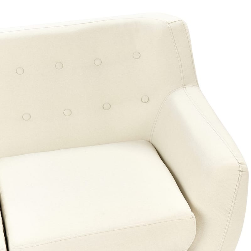 Motala 3-seter Tuftet Sofa i Stoff med Treben - Offwhite - Møbler - Sofaer - Chesterfield sofaer