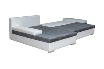 Naoma Sofa med Sjeselong 3-seter - Brun - Møbler - Sofaer - Fløyelssofaer