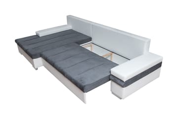 Naoma Sofa med Sjeselong 3-seter - Brun - Møbler - Sofaer - Fløyelssofaer