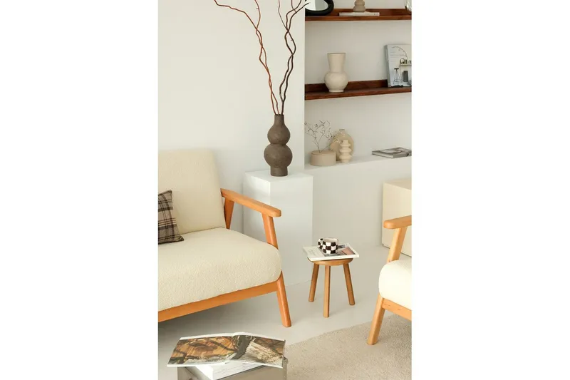 Neyros Sofa 2-sits - Hvit - Møbler - Sofaer - Fløyelssofaer