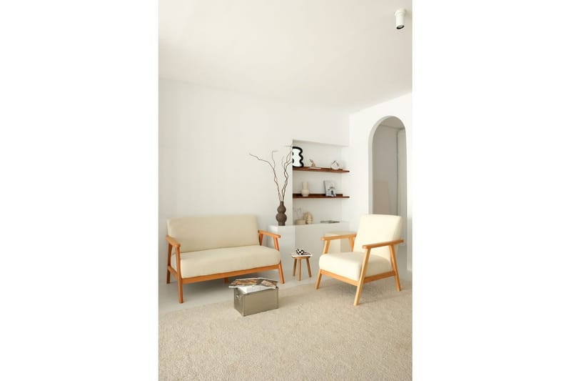 Neyros Sofa 2-sits - Hvit - Møbler - Sofaer - Fløyelssofaer