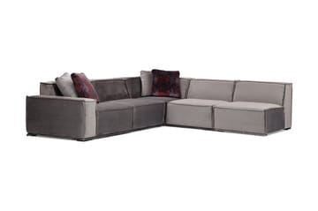 Nightcap Sofa m. Divan 6-seters - Grå - Møbler - Sofaer - Fløyelssofaer