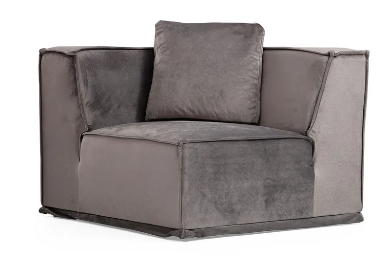 Nightcap Sofa m. Divan 6-seters - Grå - Møbler - Sofaer - Fløyelssofaer