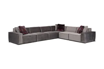 Nightcap Sofa m. Divan 6-seters - Grå - Møbler - Sofaer - Fløyelssofaer