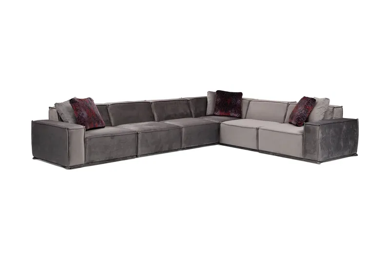 Nightcap Sofa m. Divan 6-seters, Grå