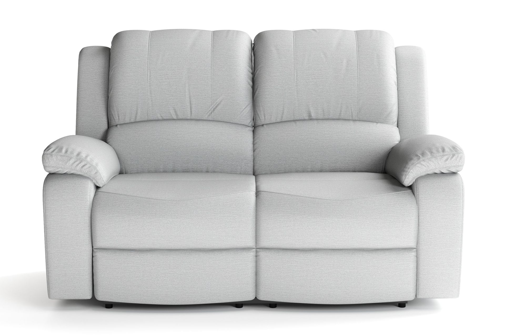 Norbo Liten Reclinersofa - Fällbar sofa 2-seter - Kinosofa i stoff - Lysegrå - Møbler - Sofaer - Reclinersofaer