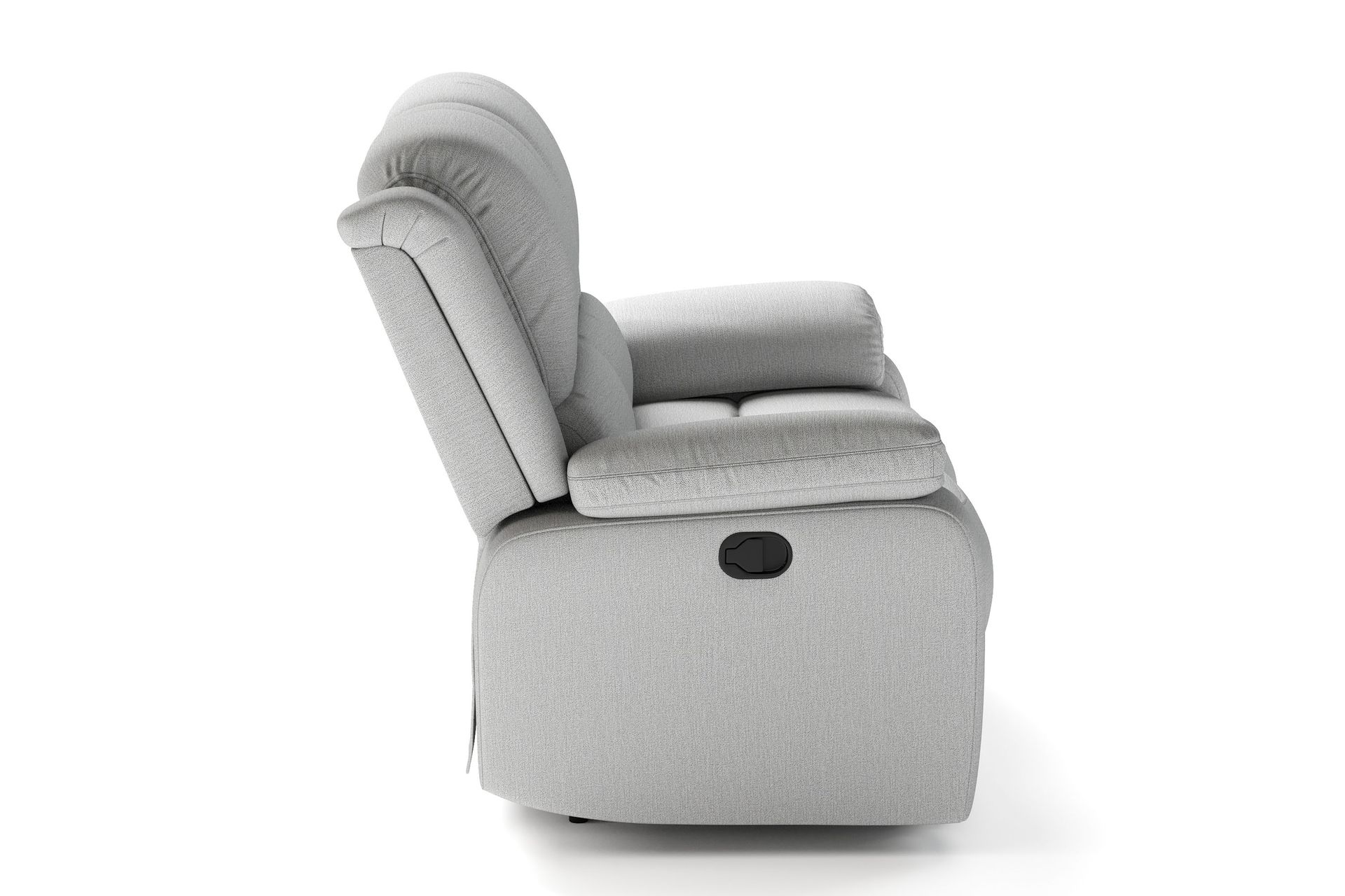 Norbo Liten Reclinersofa - Fällbar sofa 2-seter - Kinosofa i stoff - Lysegrå - Møbler - Sofaer - Reclinersofaer