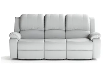 Norbo Reclinersofa - Fällbar sofa 3-seter - Kinosofa i stoff - Lysegrå - Møbler - Sofaer - Reclinersofaer