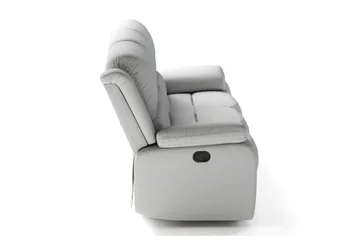 Norbo Reclinersofa - Fällbar sofa 3-seter - Kinosofa i stoff - Lysegrå - Møbler - Sofaer - Reclinersofaer