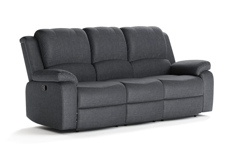 Norbo Reclinersofa - Fällbar sofa 3-seter - Kinosofa i stoff, Mørkegrå