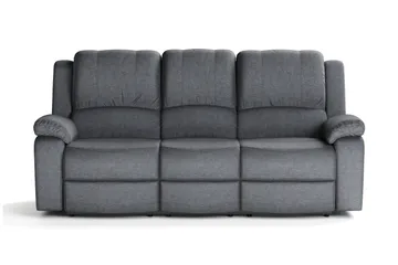 Norbo Reclinersofa - Fällbar sofa 3-seter - Kinosofa i stoff - Mørkegrå - Møbler - Sofaer - Reclinersofaer
