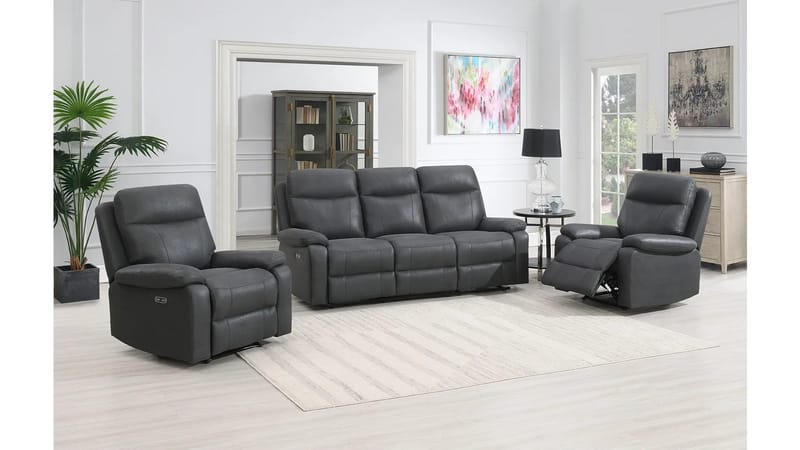 Norvian reclinersofa 3-seter elektrisk - Svart - Møbler - Sofaer - Reclinersofaer