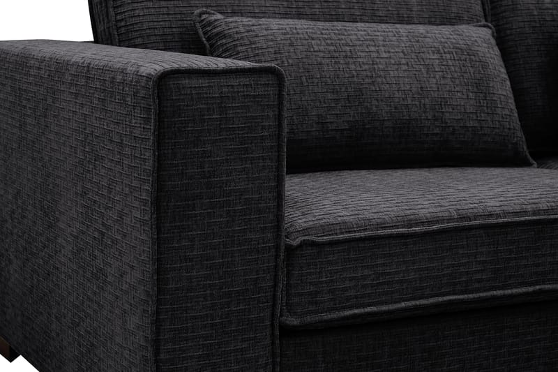 Nova 4-seters Høyrevendt L-formet Sjeselongsofa i Manchester - Grå - Møbler - Sofaer - Sofaer med sjeselong - 4 seters sofa med divan