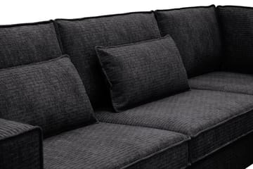 Nova 4-seters Høyrevendt L-formet Sjeselongsofa i Manchester - Grå - Møbler - Sofaer - Sofaer med sjeselong - 4 seters sofa med divan