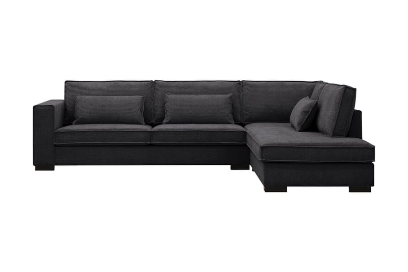 Nova 4-seters Høyrevendt L-formet Sjeselongsofa i Manchester - Grå - Møbler - Sofaer - Sofaer med sjeselong - 4 seters sofa med divan