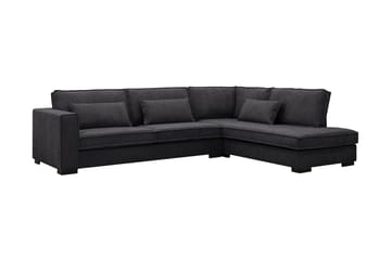 Nova 4-seters Høyrevendt L-formet Sjeselongsofa i Manchester - Grå - Møbler - Sofaer - Sofaer med sjeselong - 4 seters sofa med divan