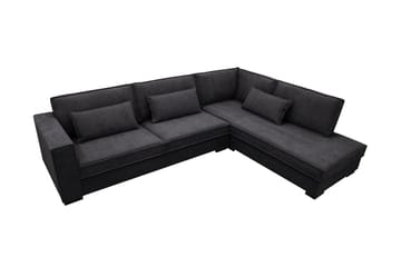 Nova 4-seters Høyrevendt L-formet Sjeselongsofa i Manchester - Grå - Møbler - Sofaer - Sofaer med sjeselong - 4 seters sofa med divan