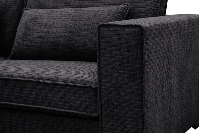 Nova 4-seters Venstrevendt L-formet Sjeselongsofa i Manchester - Grå - Møbler - Sofaer - Sofaer med sjeselong - 4 seters sofa med divan