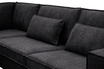Nova 4-seters Venstrevendt L-formet Sjeselongsofa i Manchester - Grå - Møbler - Sofaer - Sofaer med sjeselong - 4 seters sofa med divan