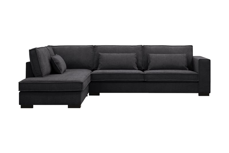 Nova 4-seters Venstrevendt L-formet Sjeselongsofa i Manchester - Grå - Møbler - Sofaer - Sofaer med sjeselong - 4 seters sofa med divan
