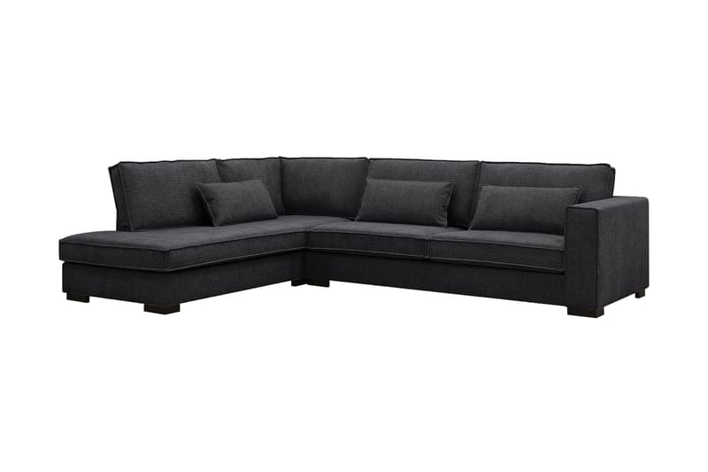 Nova 4-seters Venstrevendt L-formet Sjeselongsofa i Manchester - Grå - Møbler - Sofaer - Sofaer med sjeselong - 4 seters sofa med divan