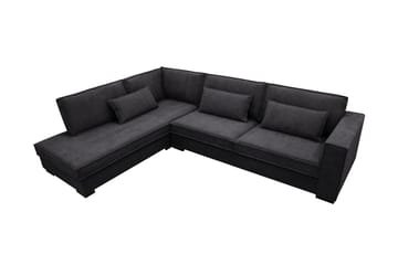 Nova 4-seters Venstrevendt L-formet Sjeselongsofa i Manchester - Grå - Møbler - Sofaer - Sofaer med sjeselong - 4 seters sofa med divan