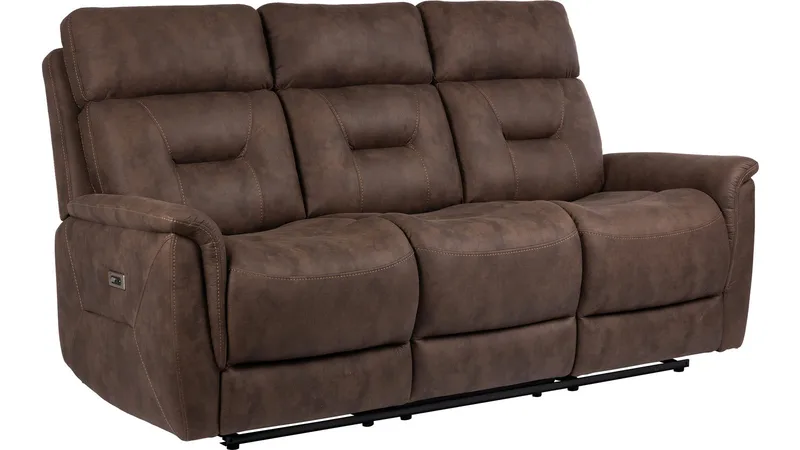 Novira 3-seters reclinersofa elektrisk - Brun - Møbler - Sofaer - Reclinersofaer