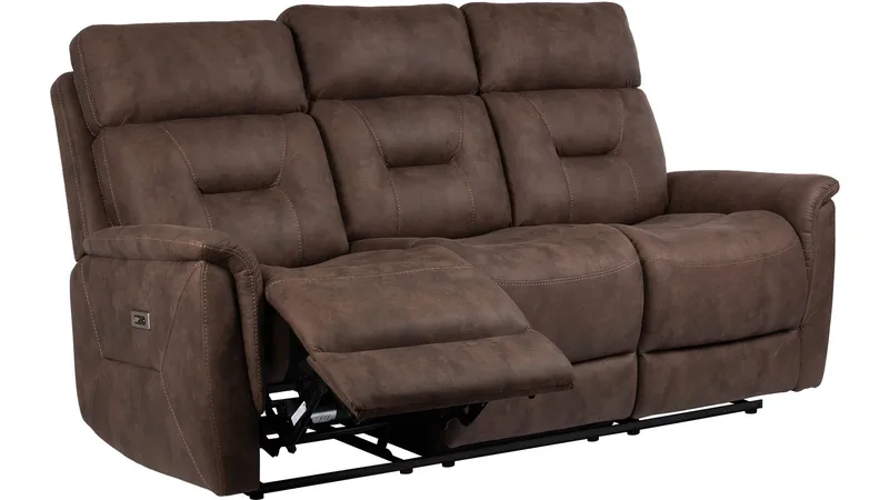 Novira 3-seters reclinersofa elektrisk, Brun