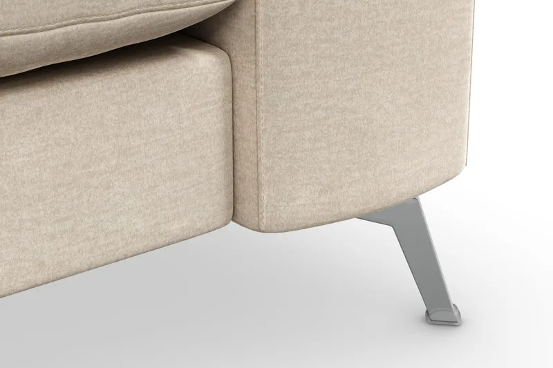 Ocean Lyx 2-seter Sofa med Nakkeruller 223 cm i Stoff - Beige - Møbler - Sofaer - Fløyelssofaer