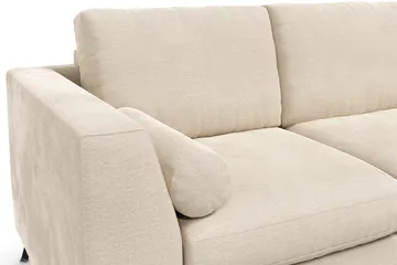 Ocean Lyx 3-seter Fløyelssofa med Nakkeruller - Beige - Møbler - Sofaer - Fløyelssofaer