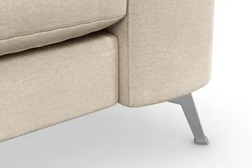 Ocean Lyx 3-seter Fløyelssofa med Nakkeruller - Beige - Møbler - Sofaer - Fløyelssofaer