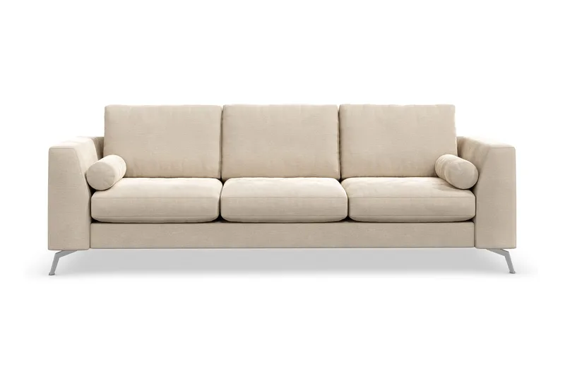 Ocean Lyx 3-seters Fløyelssofa, Beige
