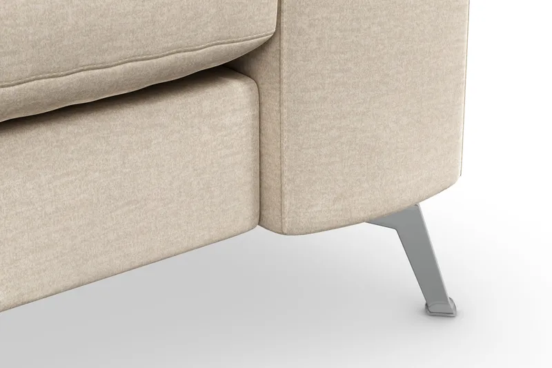 Ocean Lyx 3-seters Fløyelssofa - Beige - Møbler - Sofaer - Fløyelssofaer