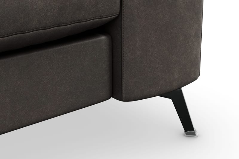 Ocean Lyx 3-seters Sofa i Kunstlær - Mørk grå - Møbler - Sofaer - Skinnsofaer