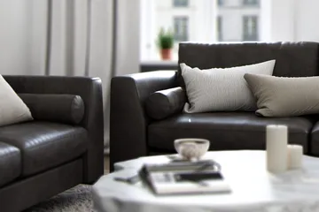 Ocean Lyx 3-seters Sofa i Kunstlær - Mørk grå - Møbler - Sofaer - Skinnsofaer