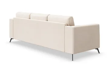 Ocean Lyx 4-seter Chenillesofa med Nakkeruller - Beige - Møbler - Sofaer - 4 seter sofa